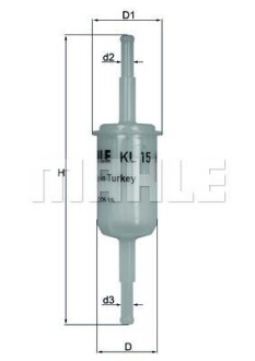 Паливний фільтр MAHLE / KNECHT kl15