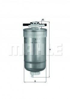 Фильтр топливный LT 2.5-2.8TDI 96>06 (с клапаном) MAHLE / KNECHT kl 233/2