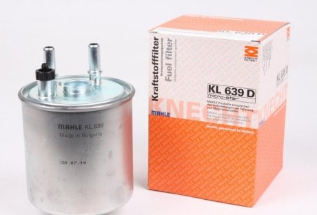 Фильтр топливный RENAULT KANGOO, LAGUNA,TWINGO II 1.5D/2 MAHLE / KNECHT kl 639d