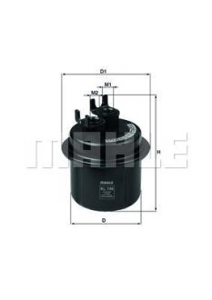 Фильтр топлива MAHLE / KNECHT kl746