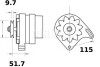 Купити Генератор MAHLE / KNECHT mg565 (фото1) підбір по VIN коду, ціна 9277 грн.