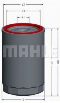 Фильтр масляный MAHLE / KNECHT oc 1