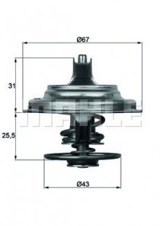 Термостат MAHLE / KNECHT tx2371d