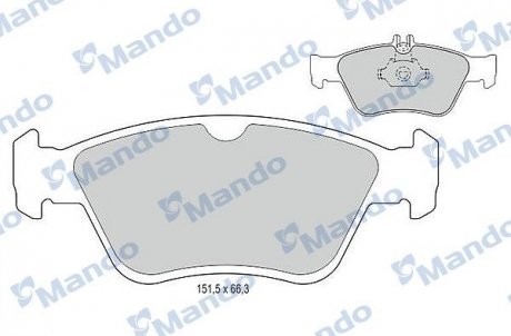 Купить Тормозные колодки Mercedes W202, W210, S202, S210, CLK-Class MANDO mbf015111 (фото1) подбор по VIN коду, цена 605 грн.