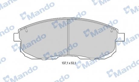 Колодки тормозные дисковые передние MANDO mbf015246