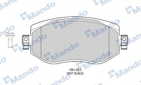 Купить Колодки тормозные дисковые передние Renault Megane MANDO mbf015304 (фото1) подбор по VIN коду, цена 1187 грн.