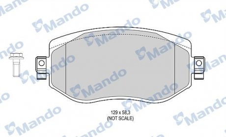 Колодки гальмові дискові передні Renault Megane MANDO mbf015304