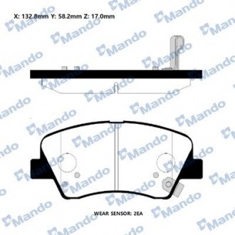 Купити KIA КОЛОДКИ ГАЛЬМІВНІ ПЕРЕДНІ Ceed 13-, Carens 1,7CRDi 13- Hyundai I30, Veloster, KIA Ceed, Hyundai Elantra, KIA Cerato, Pro Ceed MANDO rmph47ns (фото1) підбір по VIN коду, ціна 1113 грн.