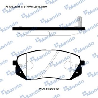 Колодки гальм. MANDO rmpk34ns
