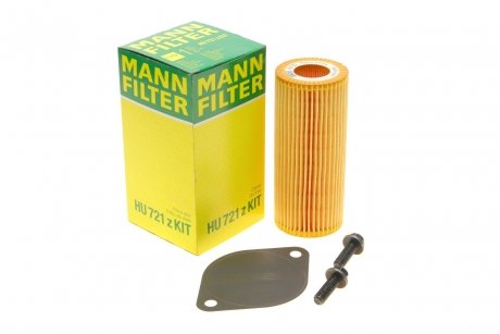 Купить Фильтр масляный (Комплект) -FILTER MANN hu 721 z kit (фото1) подбор по VIN коду, цена 525 грн.