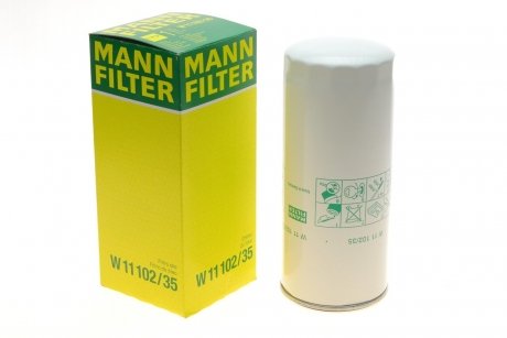 Купить Фильтр смазочных масел MANN w 11102/35 (фото1) подбор по VIN коду, цена 633 грн.