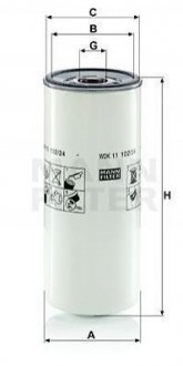 Купити Фільтр палива MANN wdk 11 102/24 (фото1) підбір по VIN коду, ціна 1367 грн.