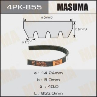 Ремінь поликлиновой 4PK- 855 MASUMA 4PK855