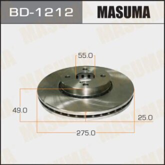 Диск тормозной front COROLLA CDE120, NDE120, ZZE12# [уп.2] Toyota Corolla MASUMA bd1212