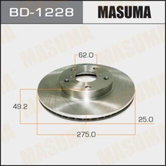 Купить Диск тормозной front RAV4 ACA2#, CLA2#, ZCA2# [уп.2] MASUMA bd1228 (фото1) подбор по VIN коду, цена 1831 грн.