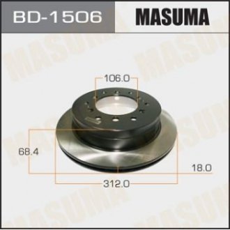 Диск гальмівний задній 2) RAV4/ ASA33L MASUMA bd1506