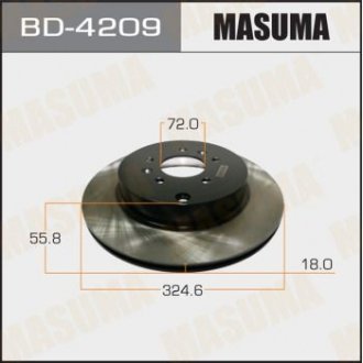 Купить Диск тормозной задний (кратно 2) Mazda CX-9 (07-12) (BD-4209) Mazda CX-9 MASUMA bd4209 (фото1) подбор по VIN коду, цена 1836 грн.