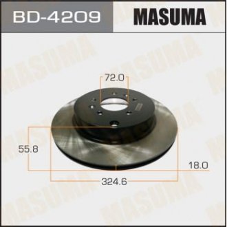 ДИСК ГАЛЬМIВНИЙ ЗАДНIЙ Mazda CX-9 (07-12) Mazda CX-7, CX-9 MASUMA bd4209