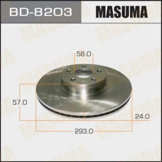 Диск тормозной передний (кратно 2) FORESTER IMPREZA 01- (BD-8203) MASUMA bd8203
