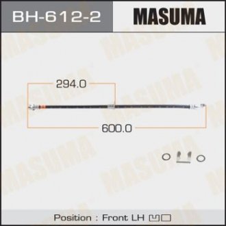 Купити Шланг гальмівний Honda CR-V MASUMA bh6122 (фото1) підбір по VIN коду, ціна 1030 грн.