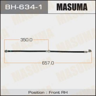 Купить Шланг тормозной (BH-634-1) Nissan Juke MASUMA bh6341 (фото1) подбор по VIN коду, цена 550 грн.