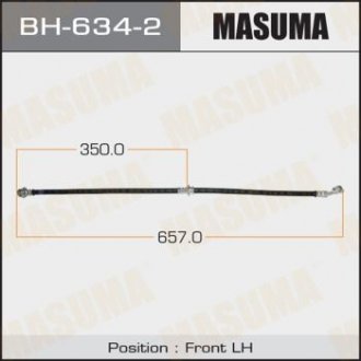 Купить Шланг тормозной (BH-634-2) Nissan Juke MASUMA bh6342 (фото1) подбор по VIN коду, цена 550 грн.