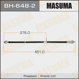 Купить Шланг тормозной (BH-648-2) Toyota Camry MASUMA bh6482 (фото1) подбор по VIN коду, цена 633 грн.