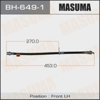 Шланг тормозной (BH-649-1) MASUMA bh6491