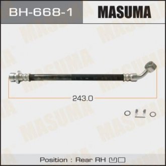 Шланг тормозной (BH-668-1) MASUMA bh6681