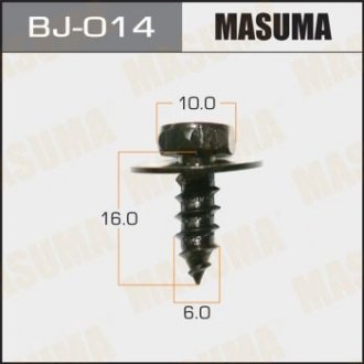 Купить Саморез 6x16 мм (комплект 10 шт) Toyota (BJ-014) MASUMA bj014 (фото1) подбор по VIN коду, цена 144 грн.