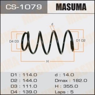 Пружина підвіски передня Toyota Camry (06-11) MASUMA cs1079