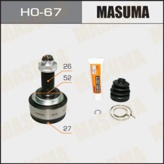 Купить ШРУС наружный Honda Jazz (09-13) (нар:27/вн:26) (HO-67) Honda Jazz MASUMA ho67 (фото1) подбор по VIN коду, цена 1730 грн.