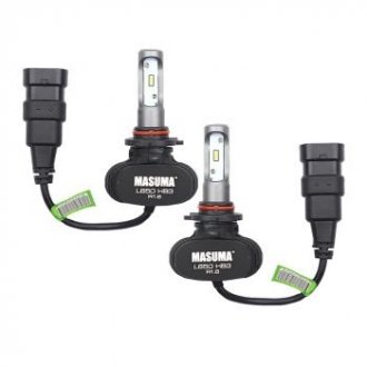 Лампа светодиодная LED HB3 6000K 4000Lm P20d, Комплект 2шт Mitsubishi ASX, Outlander, Toyota Land Cruiser, Mazda CX-7, Land Rover Freelander, Lexus IS, RX, GS, LS, Mitsubishi Lancer, BMW E36 MASUMA l650