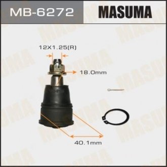 Купить Опора шаровая нижняя Honda CR-V, FR-V (-08) (MB-6272) MASUMA mb6272 (фото1) подбор по VIN коду, цена 503 грн.