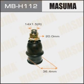 Купить Опора шаровая (MB-H112) Honda Jazz, CR-Z MASUMA mbh112 (фото1) подбор по VIN коду, цена 403 грн.