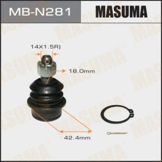 Опора шаровая переднего верхнего рычага Nissan Navara, Pathfinder (05-14) (MB-N281) MASUMA mbn281
