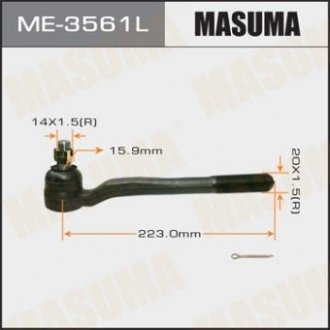 Накінечник кермової тяги out TOYOTA LAND_CRUISER 100 ##J9#, ##N18# LH Toyota Land Cruiser, 4-Runner MASUMA me3561l