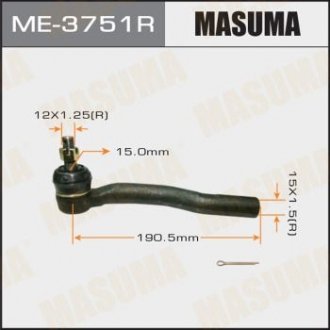 Накінечник кермової тяги out TOYOTA AURIS, WINDOM/ MCV30, CAMRY ACV# RH MASUMA me3751r