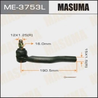 Наконечник рулевой левый Toyota Camry (03-) (ME-3753L) MASUMA me3753l