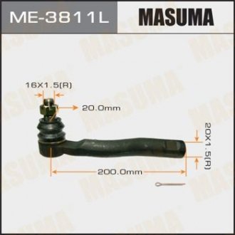 Наконечник рулевой тяги out LH TOYOTA LAND CRUISER 100, LEXUS LX470, -2000.08 MASUMA me3811l