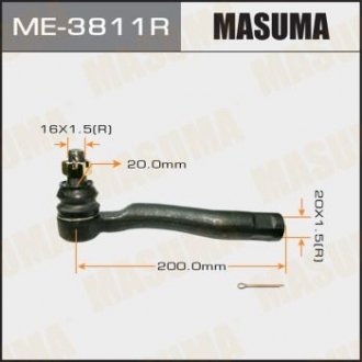 Накінечник кермової тяги out RH TOYOTA LAND CRUISER 100, LEXUS LX470, -2000.08 Toyota Land Cruiser MASUMA me3811r