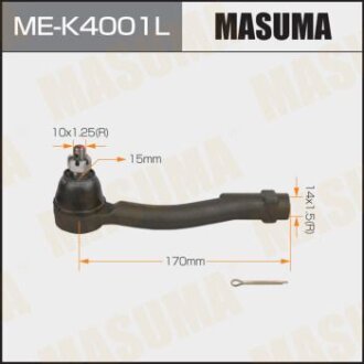 Наконечник рулевой тяги HYUNDAI SONATA EF, SONATA 98- LH Hyundai Sonata, KIA Magentis MASUMA mek4001l
