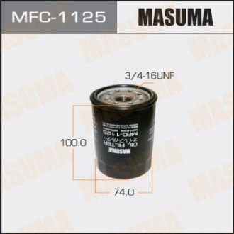 Фільтр масляний Toyota FJ Cruiser (06-09), Land Cruiser (-12), Land Cruiser Prado (05-09), Sequoia (00-09) 4.0, 4.7 MASUMA mfc1125