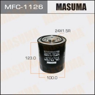 Фильтр масляный Toyota Land Cruiser (-07), Land Cruiser Prado (00-07) D 3.0, 4.2 (MFC-1126) MASUMA mfc1126