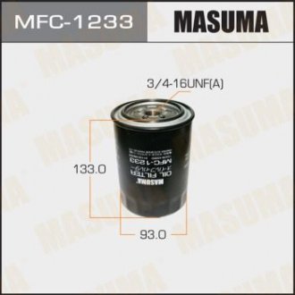 Фильтр масляный MAZDA 5 (CW) 2.0 (11-16)Turbo (10-15)/SKODA ROOMSTER (5J) 1.2 TDI (10-15) (MFC-1233) MASUMA mfc1233