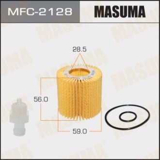 Фильтр масляный (вставка) Toyota Auris, Corolla, Yaris (08-) (MFC-2128) MASUMA mfc2128