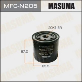 Фильтр масляный Nissan Pathfinder (10-14)/ Renault Laguna III (08-15), Scenic III (09-16) 3.0 D (MFC-N205) MASUMA mfcn205