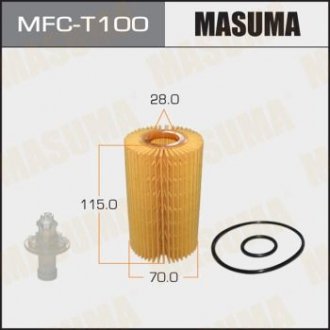 Фильтр масляный (вставка) Toyota Land Cruiser, Sequoia, Tundra (07-) (MFC-T100) MASUMA mfct100