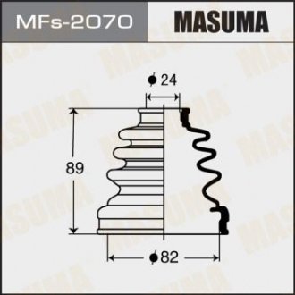 Пыльник ШРУСа (силикон)TOYOTA RAV_4 III (06-11)/MITSUBISHI L 200 (05-10), TOYOTA AVENSIS (01-09) (MFs-2070) Mazda 626, 6 MASUMA mfs2070
