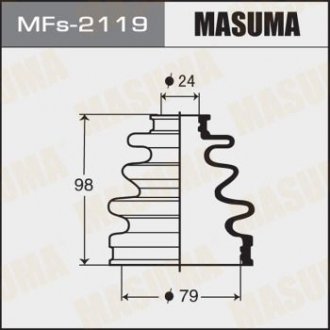 Пыльник ШРУСа наружного Mazda 6 (12-) / Toyota Corolla (00-06), Prius (00-05) силикон (MFs-2119) MASUMA mfs2119